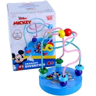 ★ BRINQUEDO EDUCATIVO ARAMADO DIVERTIDO DISNEY – MINNIE E MICKEY – MADEIRA E METAL – TOY MIX