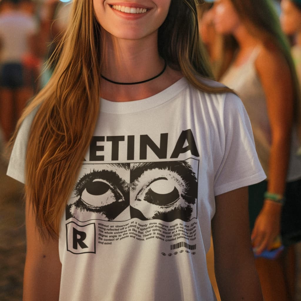 Camisa Tshirt Feminina Moderna Estampa Retina Look Street
