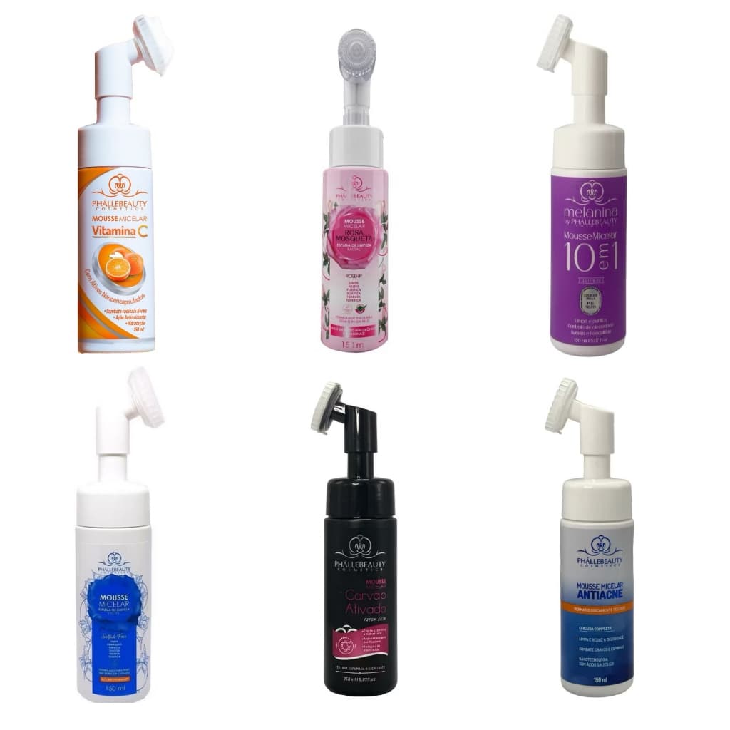 Mousse Micelar Espuma de Limpeza Facial Sabonete Facial Phallebeauty