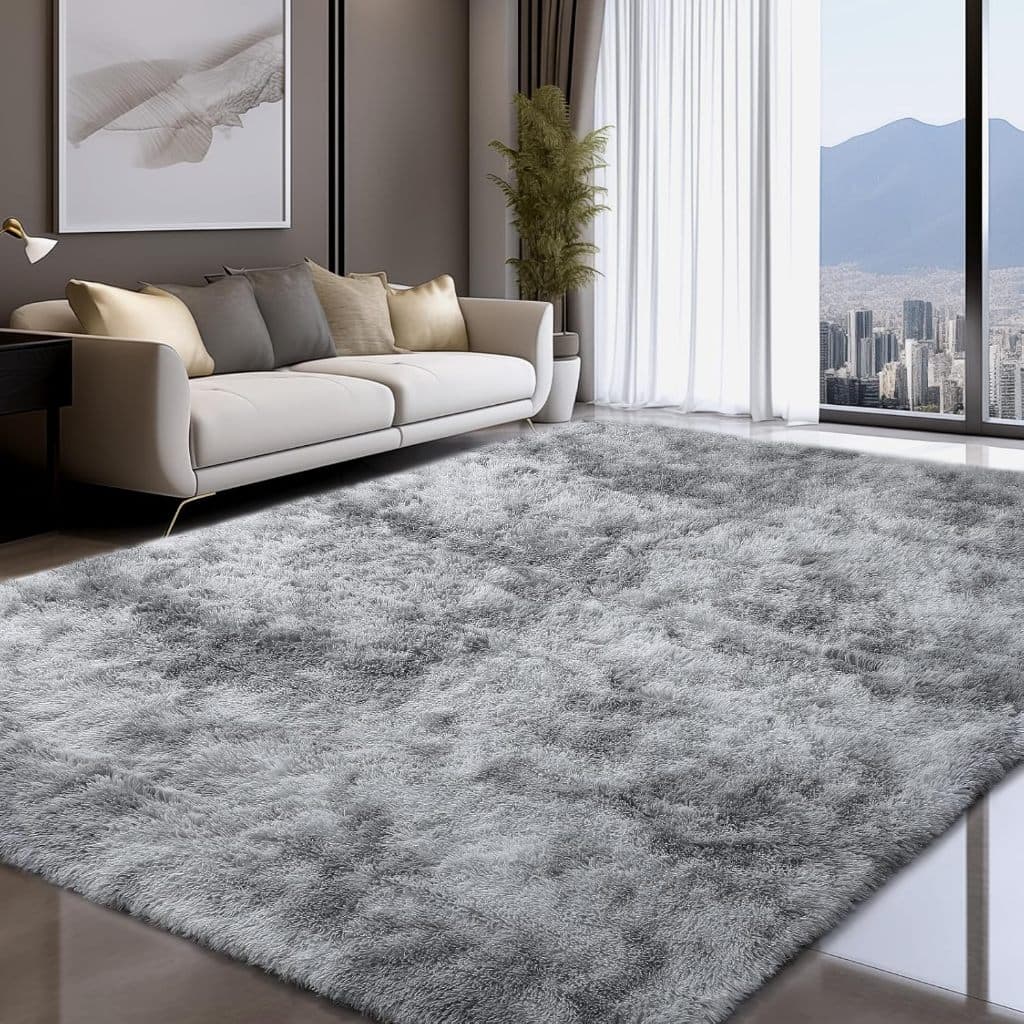 Tapete Peludo Cinza Mesclado 1,50x2,00m