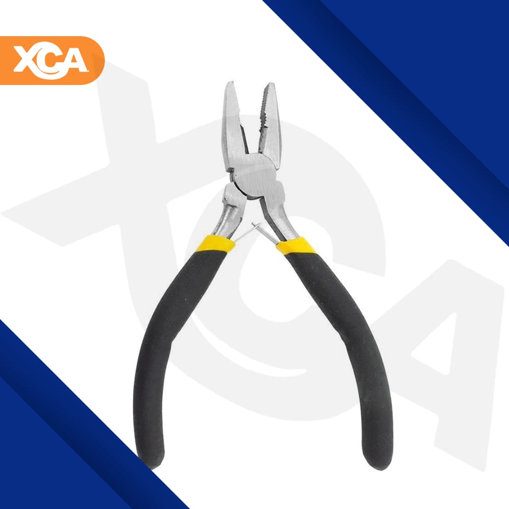 Alicate Universal De Aço Carbono 4,5’’ Com Mola E Cabo Emborrachado