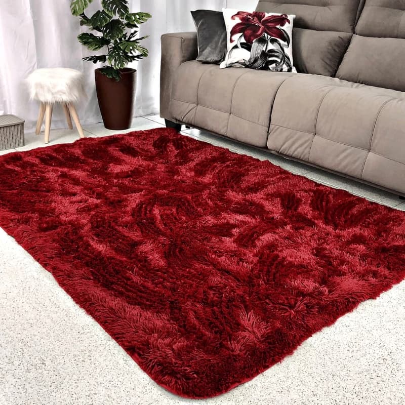 Tapete Sala 1,00 X 1,50 Peludo Shaggy Macio Quarto Felpudo Promoção Dia Dos Namorados
