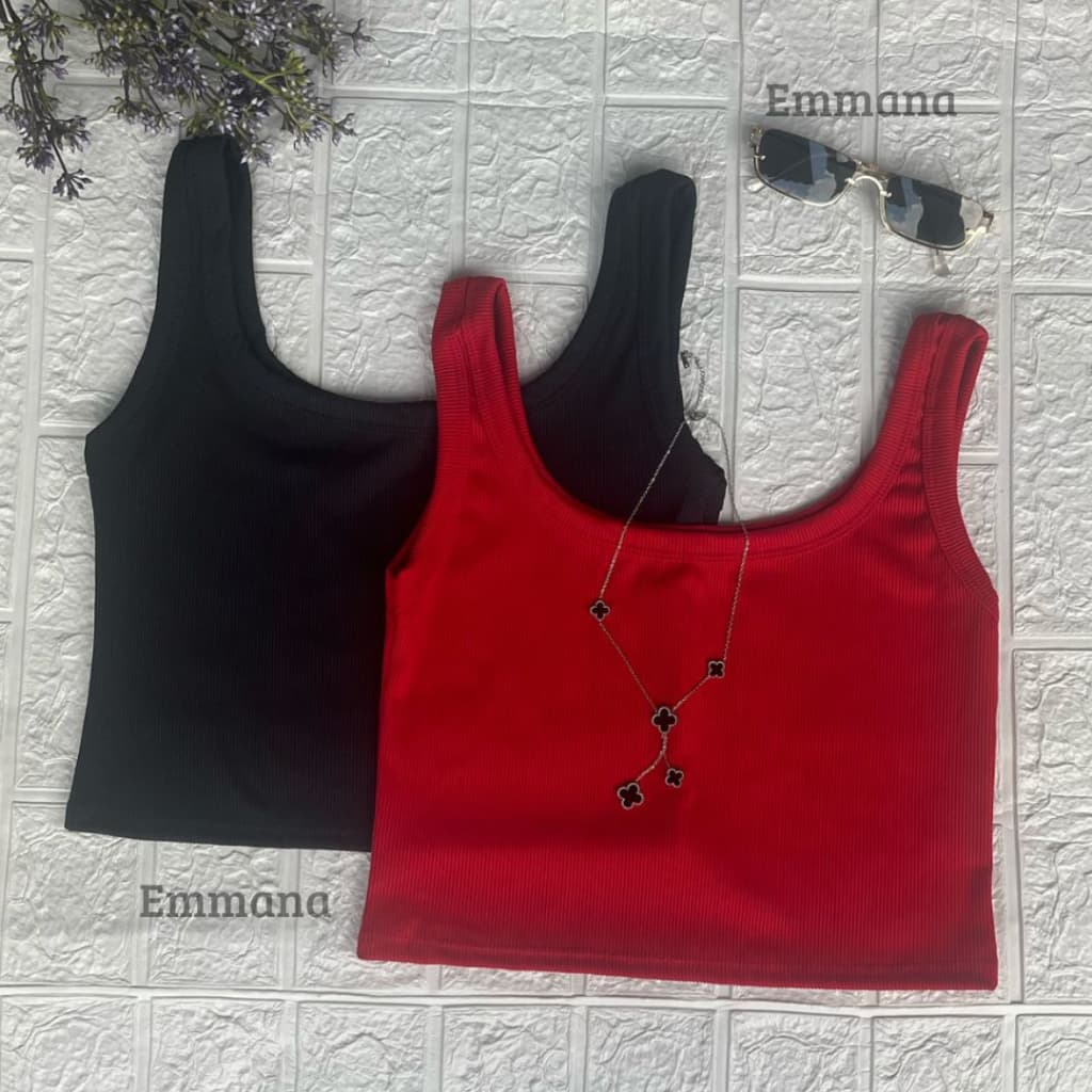Kit 2 Cropped Canelado Blusa Certa Básica Dia a Dia Croped Casual