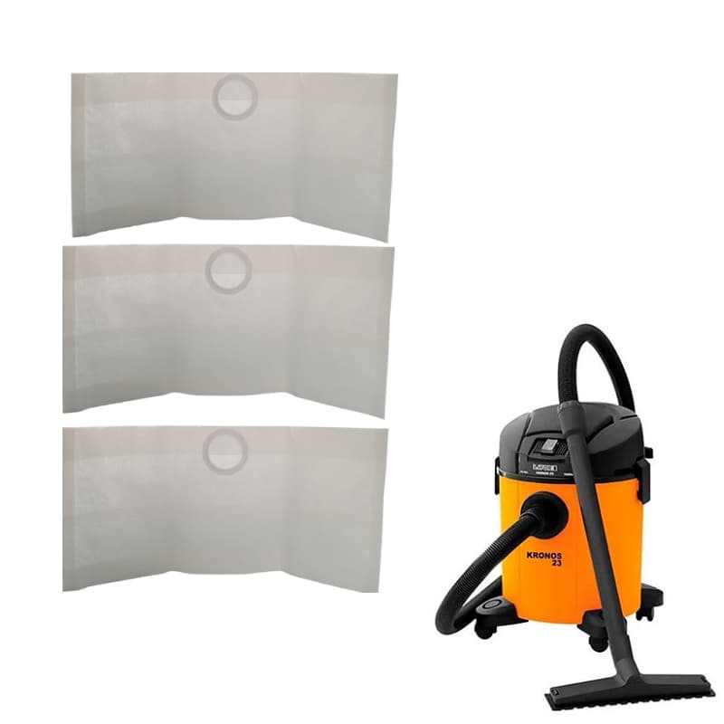 Kit com 3 Unidades do Sacos Aspirador de Pó Lavor Kronos 23