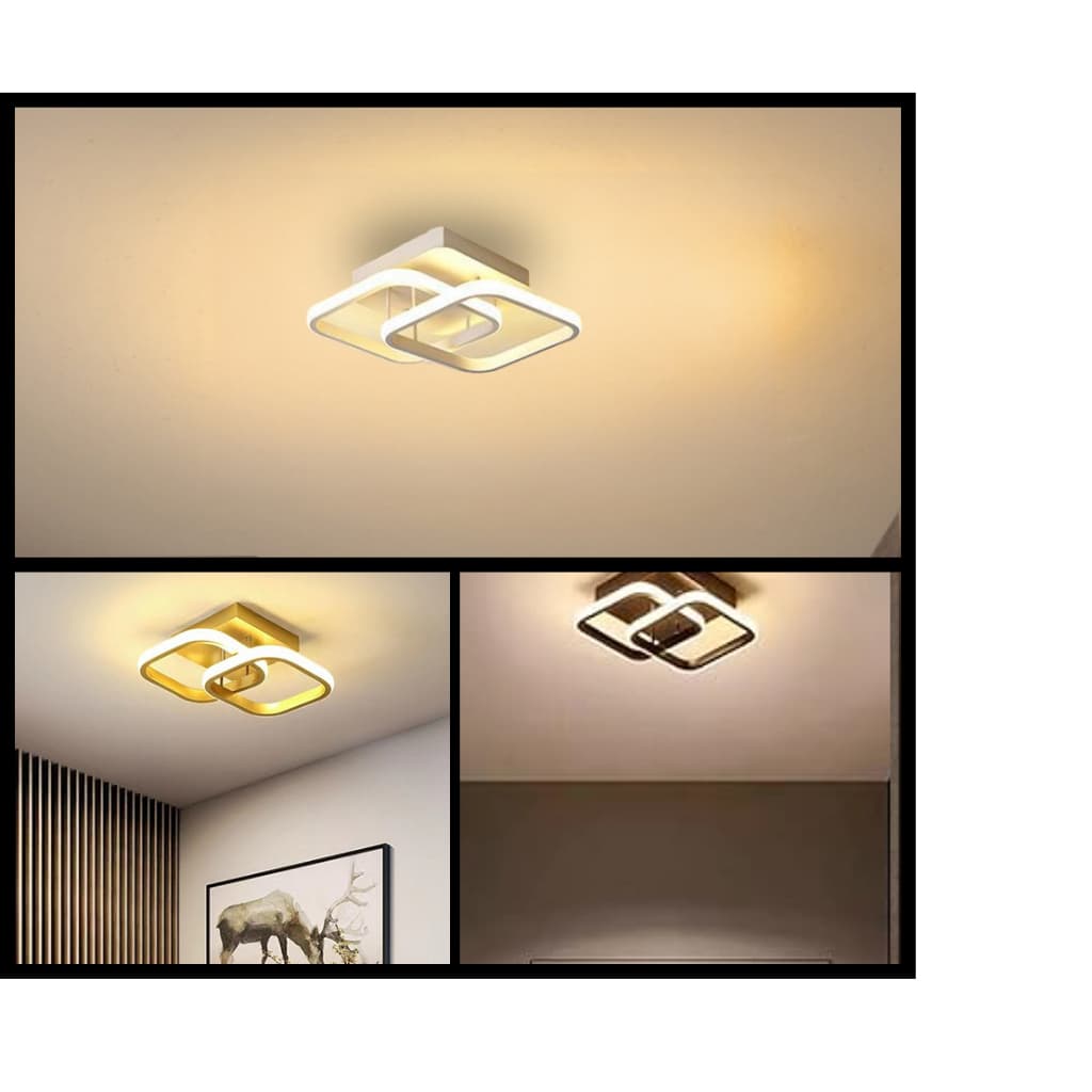 Luminária De Teto Plafon Curvo Led Moderna para Corredor Sala Quarto Cozinha