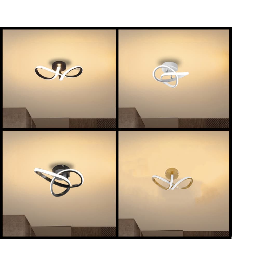 Luminária De Teto Plafon  Abstrato Curvo Led Moderna Bivolt