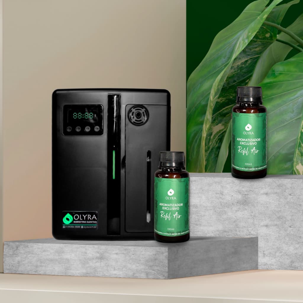 Kit Aromatizador Para Ambientes Soft 2 Preto 70m² + 2 Recarga Air 100ml