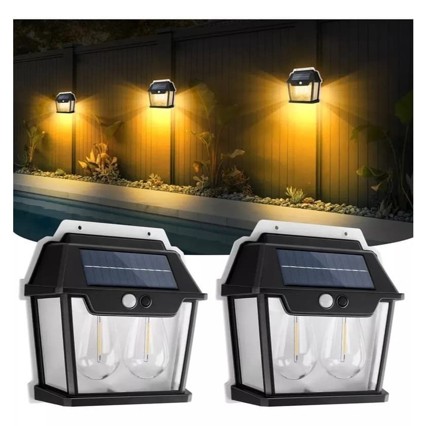 Luminaria Solar Com Sensor De Presença Automático Luz Led 18W 28W 38W 50W