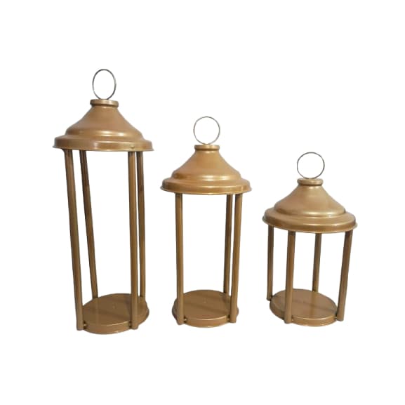 Trio Lamparina em Ferro para Decoração de Festas