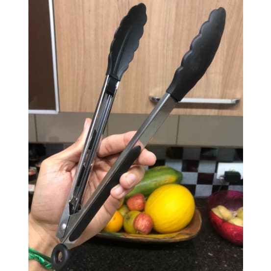 Pegador  Inox Para Carne Churrasco Salada Cozinha
