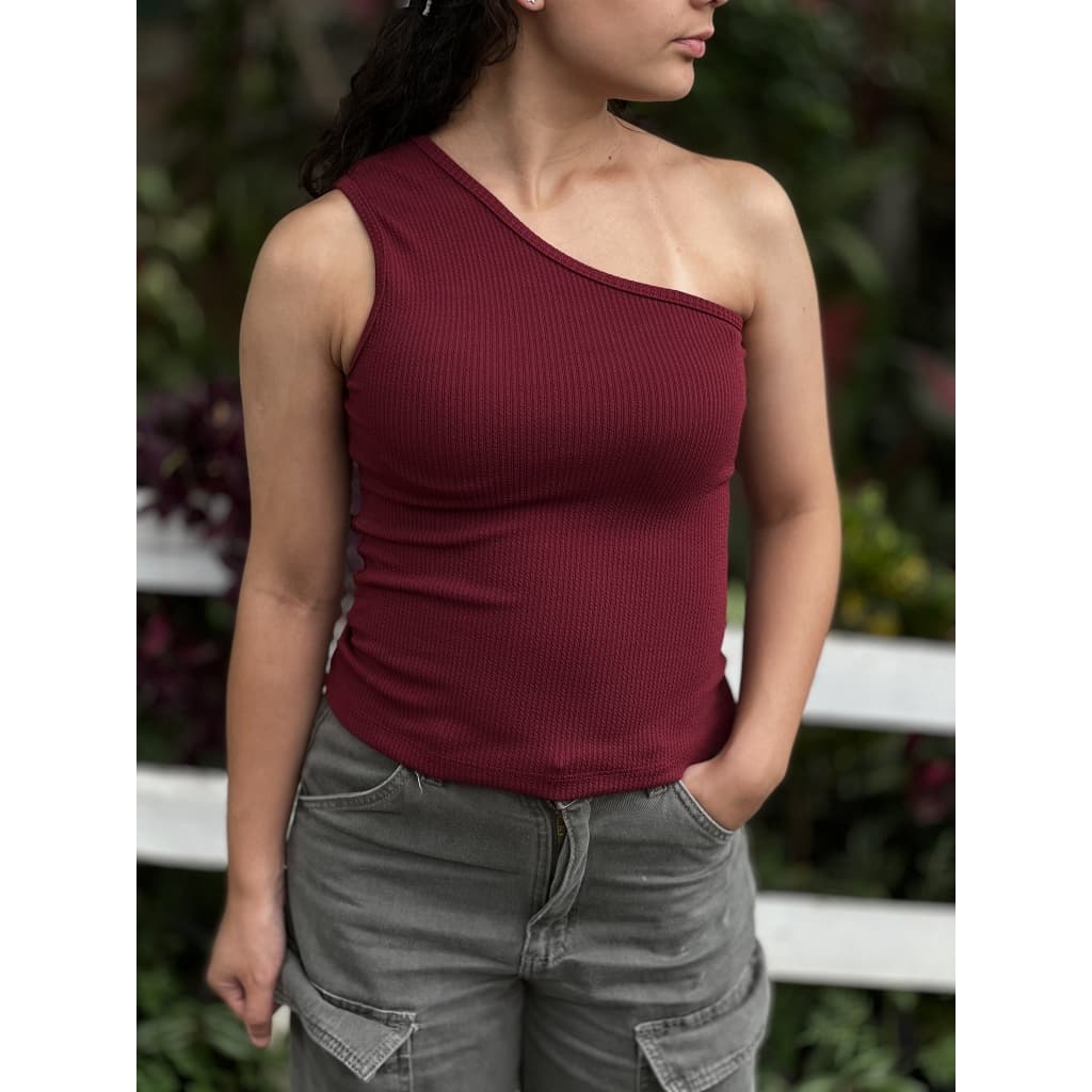 Blusa Feminina Mula Manca Ombro Só Assimétrica Nula Manga