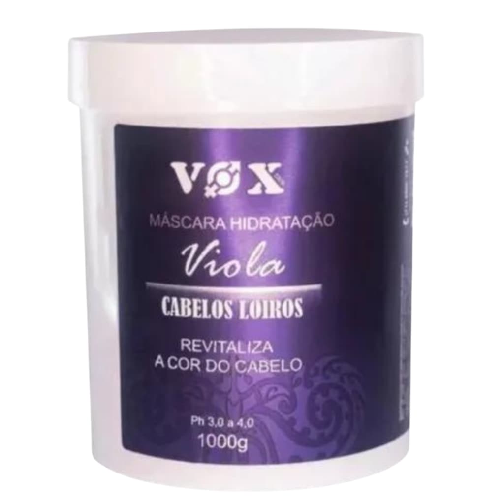 Máscara Matizante Desamareladora Profissonal 1kg Viola Vox