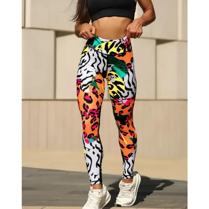 Legging Estampada Em Suplex Cintura Alta