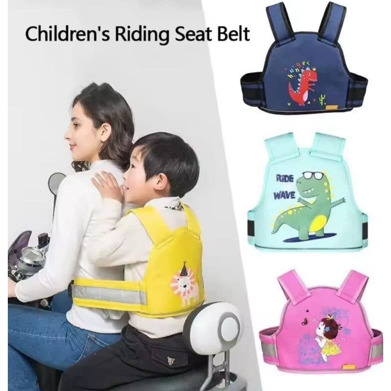 Colete cinto de segurança infantil suporte canguru garupa bicicleta/motocicleta