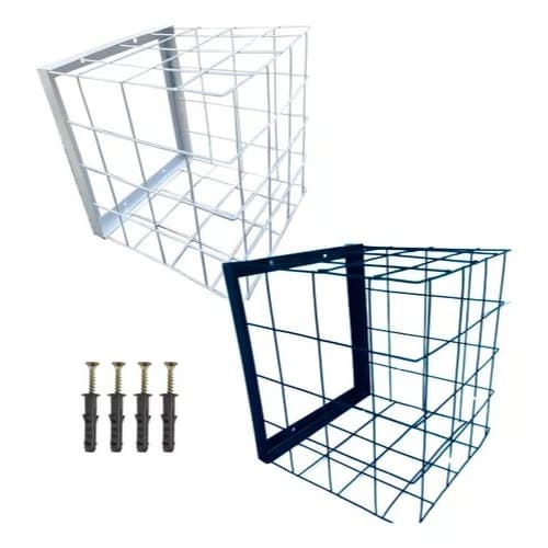 Grade Gaiola metalica de protecao para camera Cftv segurança, lampada, dome, bulett - cor preto ou branco