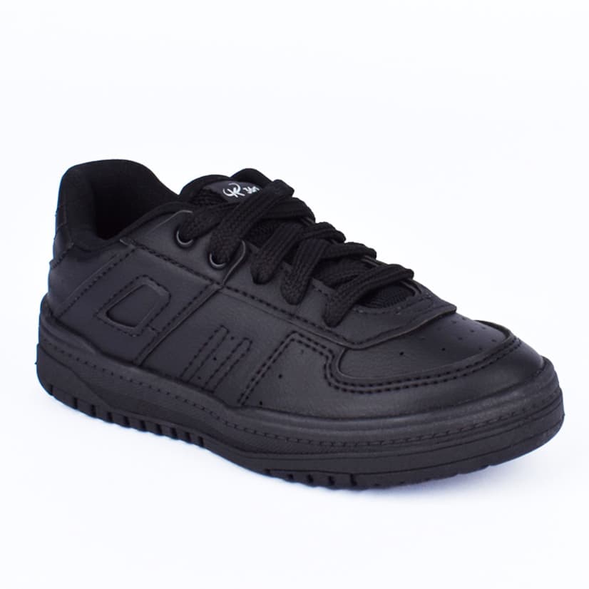 Tênis Infantil Juvenil Menino Kidy K360 Estilo Streetwear Preto Confortável Antiderrapante Moderno