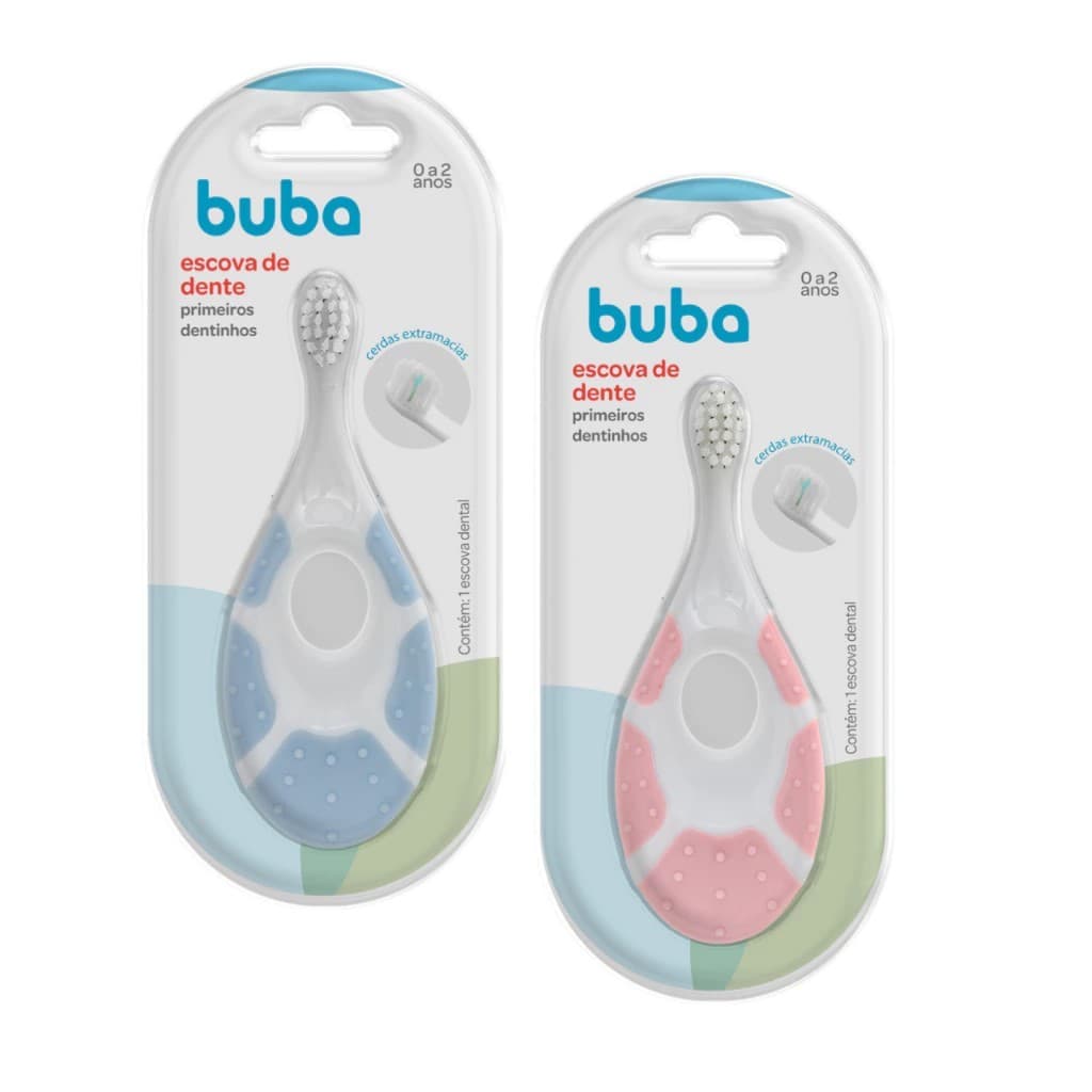 Escovinha de Dente Primeiros Dentinhos Buba Macia Higiene Bucal Bebê Escova Criança Bebe Nenem