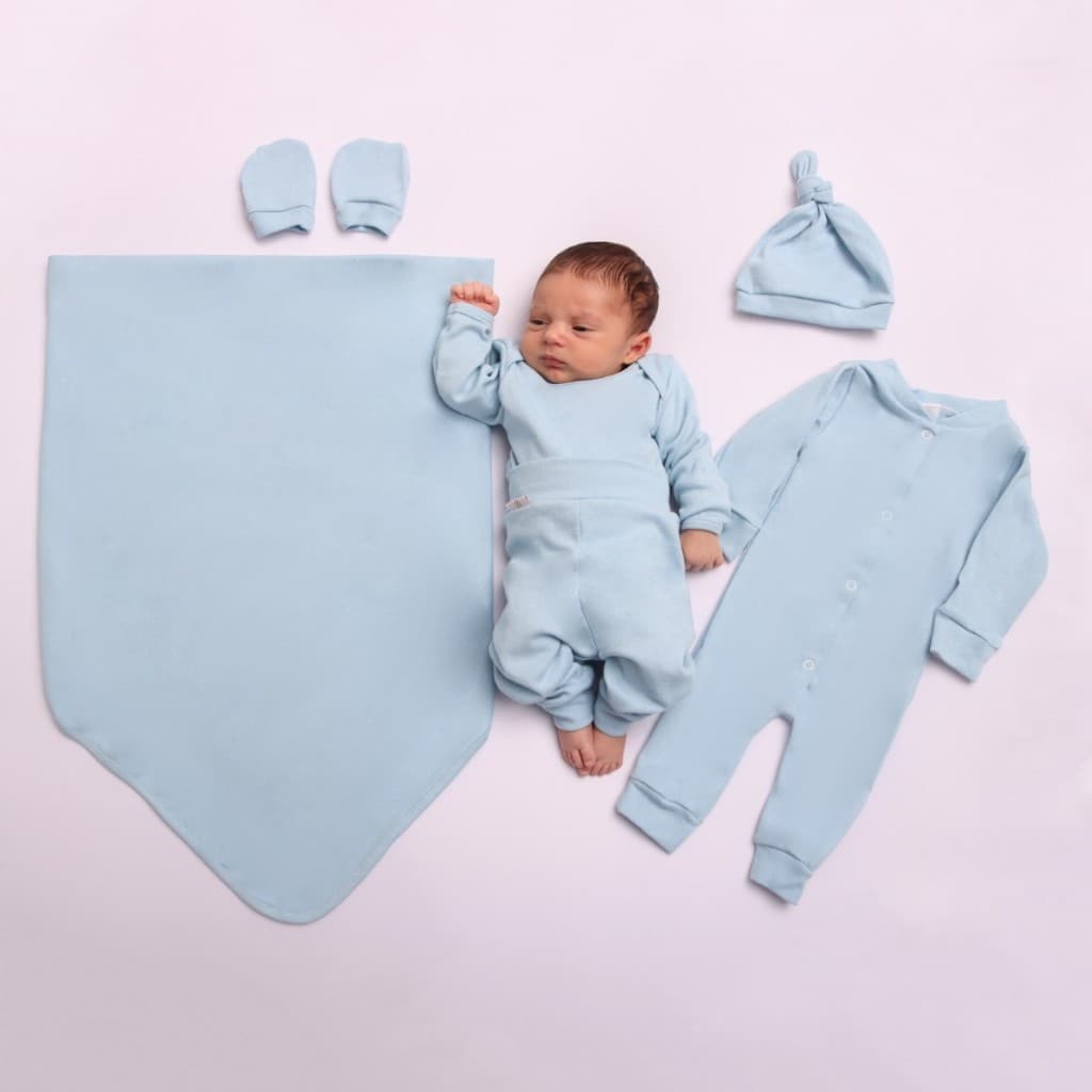 Kit Maternidade Menina Menino 100% Algodão Completo - Conjunto Bebê Feminino e Masculino 06 Peças