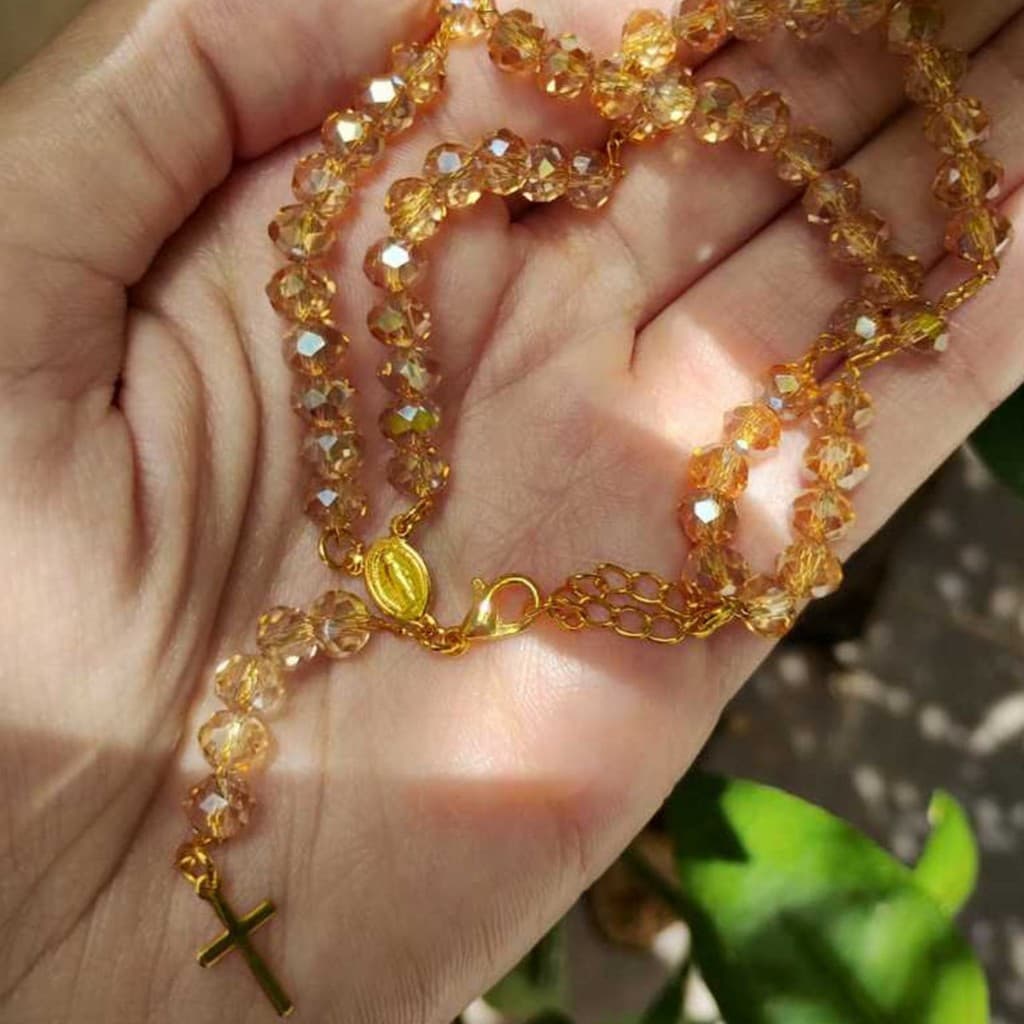 Pulseira Terço Nossa Senhora Cristal