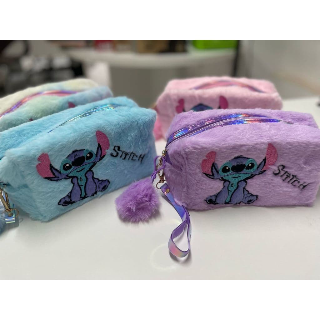 Estojo Necesserie Pelucia Stitch