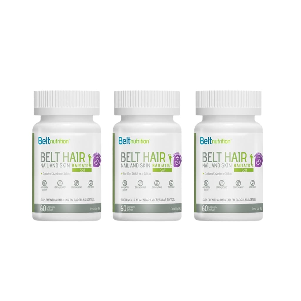 Kit 3 Belt Hair Nail and Skin Bariatric Soft P/ Unhas Cabelo