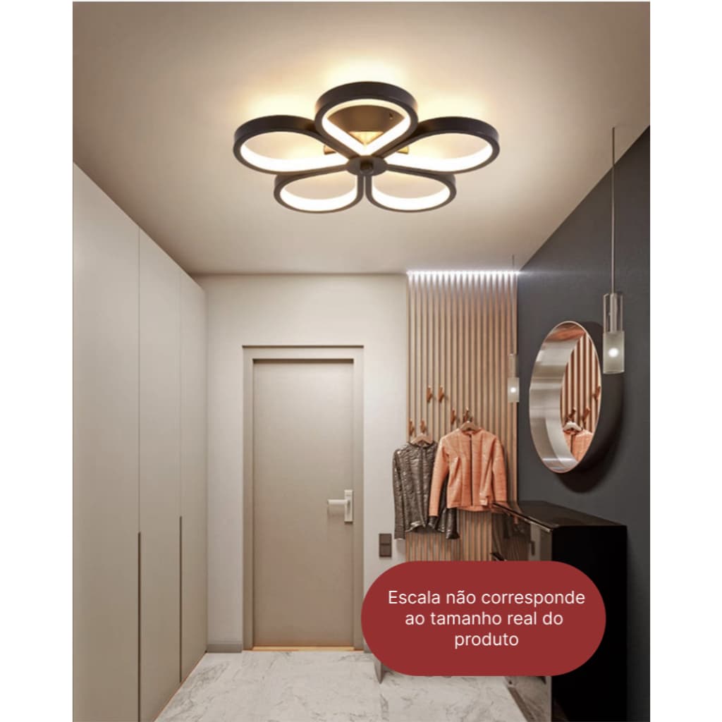 Luminária De Teto Plafon Led Moderna Bivolt