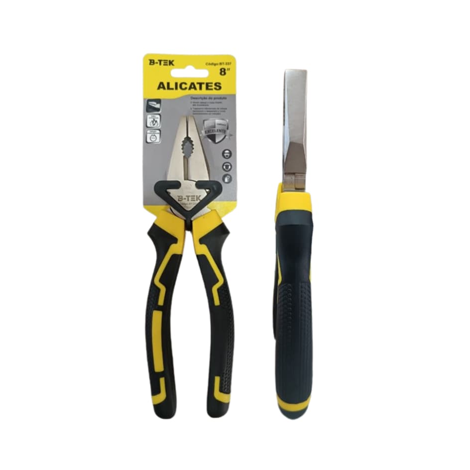 Alicate Universal 8'' Pol. Feito Em Aço E Corpo Emborrachado