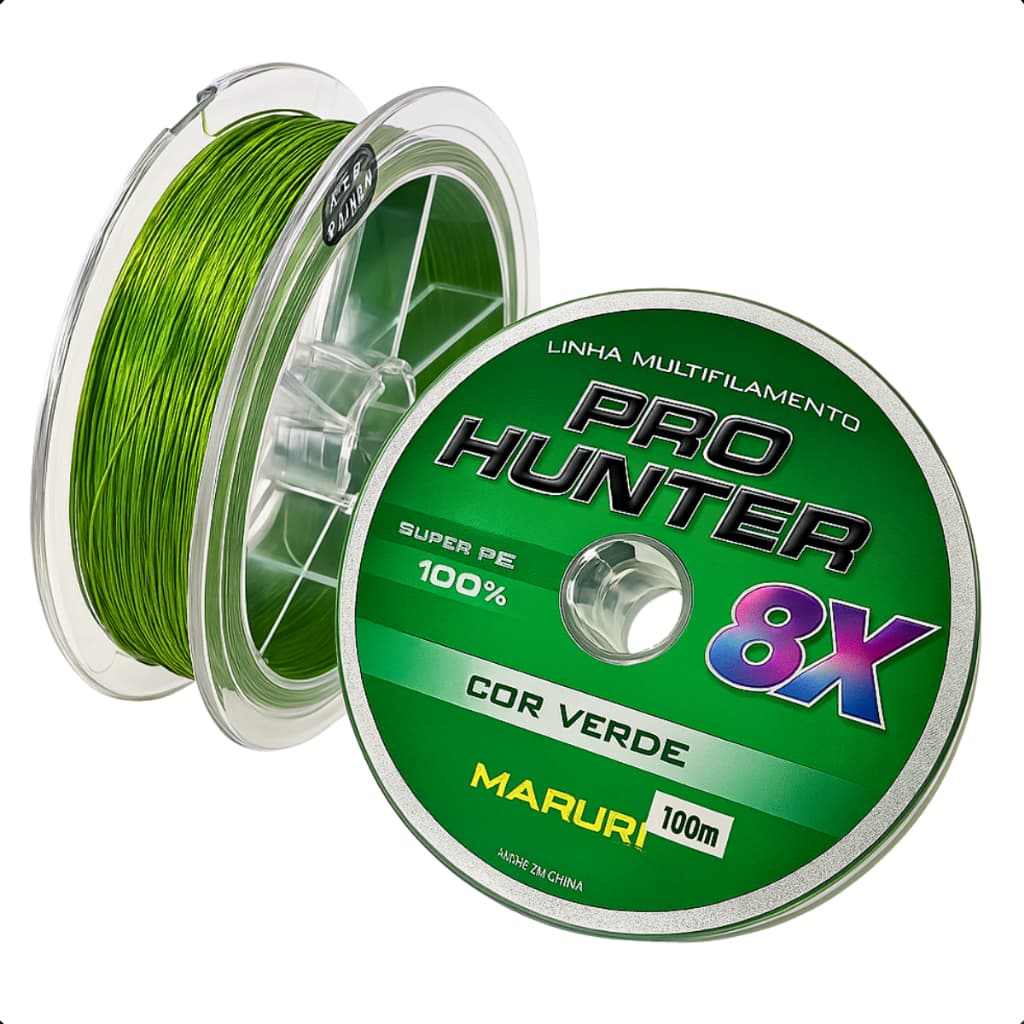 Linha De Pesca Maruri Pro Hunter Multifilamento 8x Verde Varias bitolas