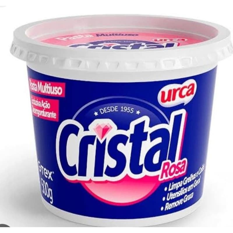 Remove Gordura Pasta Multiuso Cristal Rosa Urca 500g – Graxa e Sujeira Pesada