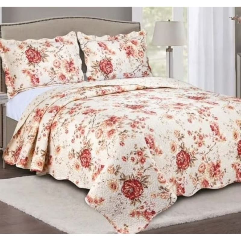 kit Colcha Cobre Leito Casal Queen 2,40x2,60m e 02 Fronhas,Dupla Face C/ Viés