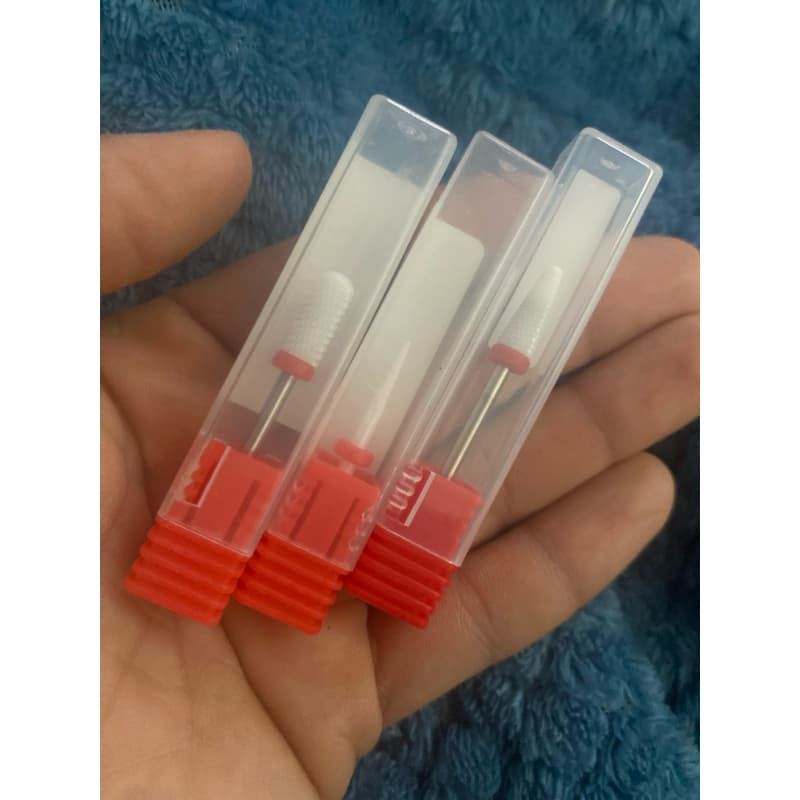 Kit com 3 brocas para lixar unha, Broca De Cerâmica Para Motor De Unhas Brocas Para Lixadeiras