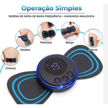 Mini Massageador EMS Estimulador Elétrico De Pescoço Portátil Para Alívio Da Dor Muscular Cervical