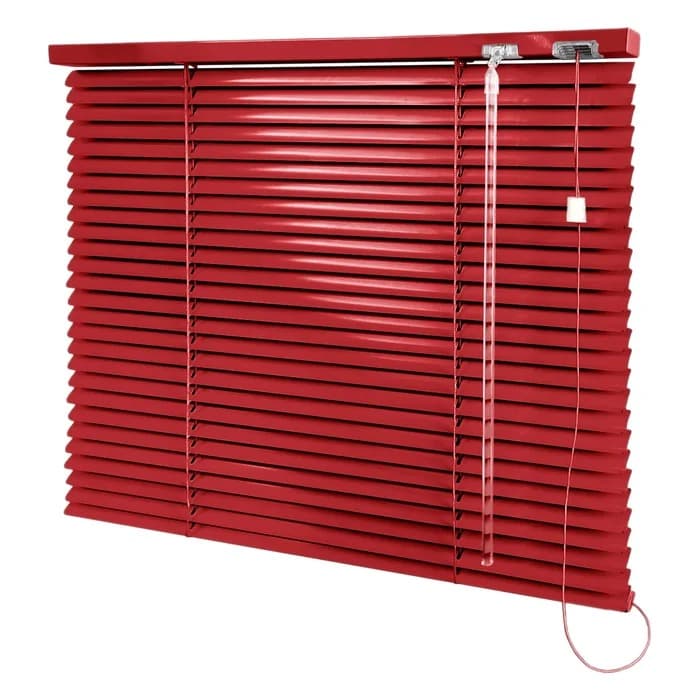 Persiana Horizontal de Alumínio Vermelha ideal para todos ambientes (sala, quarto, cozinha.)