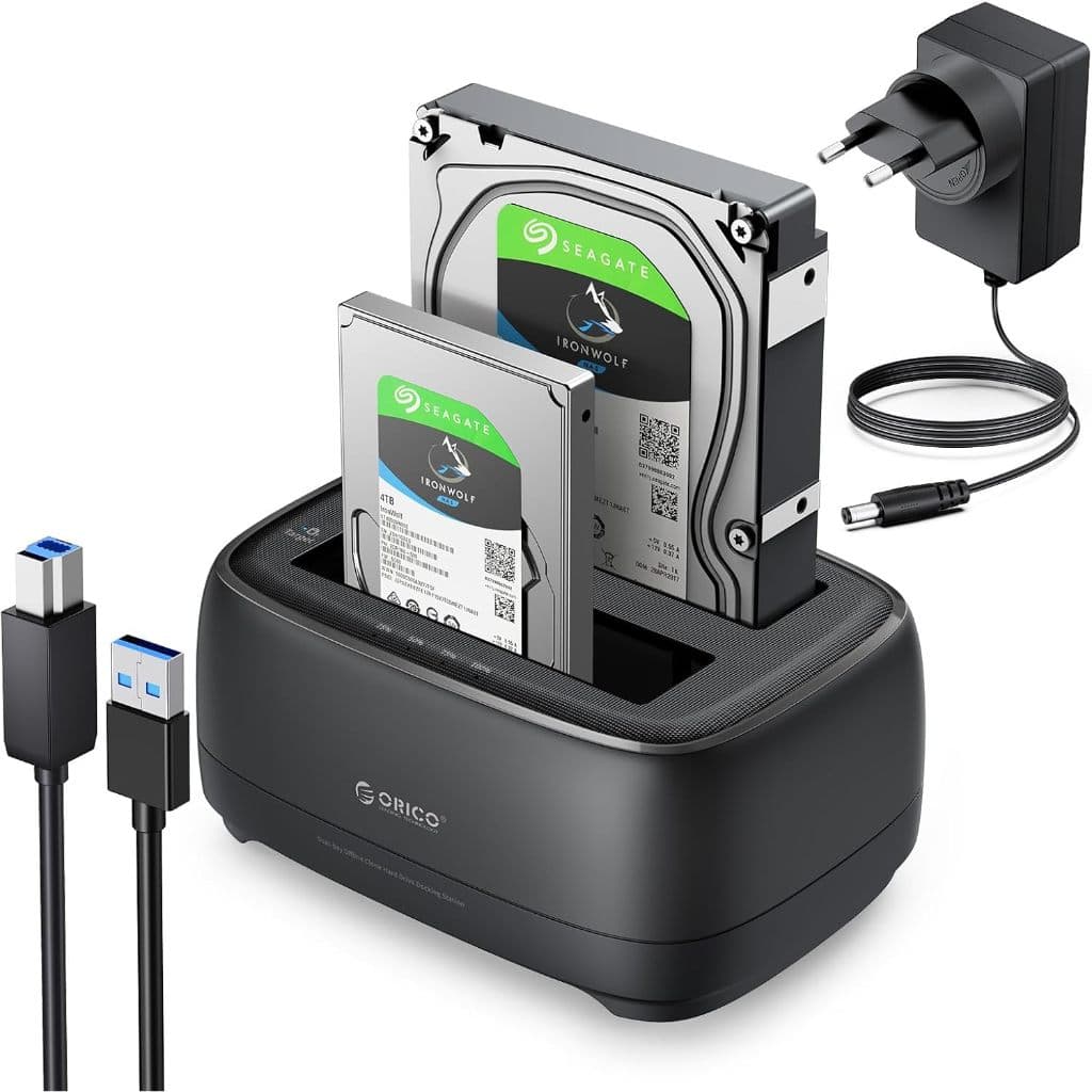 Dock Station 2 Baias HD/SSD 2.5/3.5 USB3.0 - Clone Offline