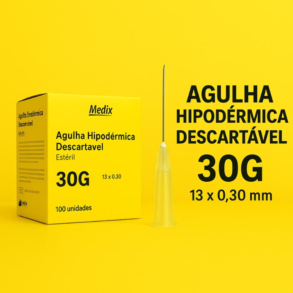 Kit Agulha Hipodérmica Com 200 Unidades Medix (02 Caixas)