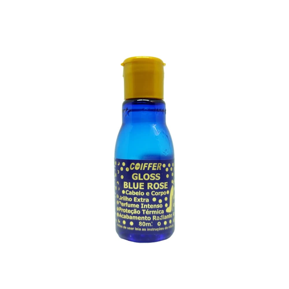 Coiffer Gloss Blue Rose 80ml Reparador De Pontas, Proteção Térmico e Brilho