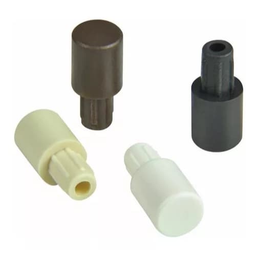 Kit 10, 20, 30, 40 e 50 Suporte de Prateleira 6x8 Redondo Pino Plástico Branco Cerejeira Mogno para Móveis Armário