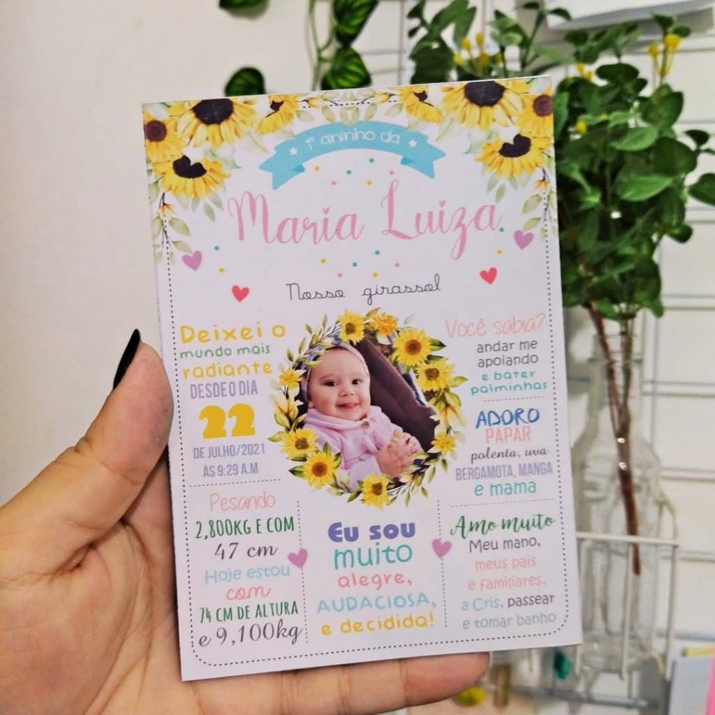Íma de Geladeira Chalkboard Personalizado Margaridas Jardim Lembrancinha