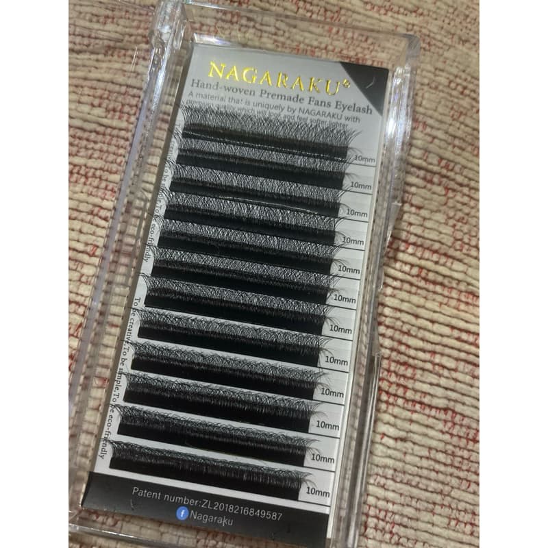 Cílios Nagaraku Curvatura D 0,07 extensão 10mm cílios 10mm