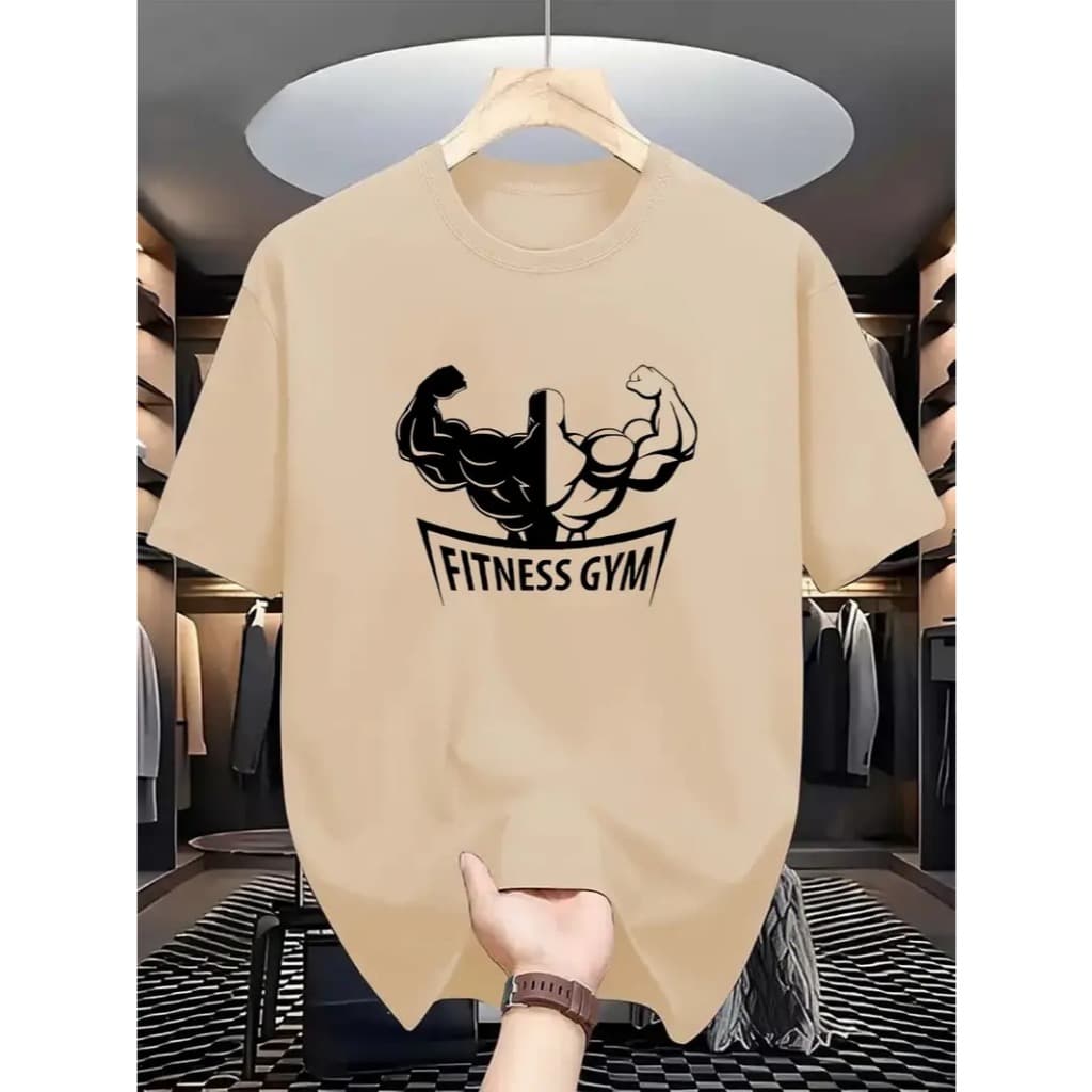 Camiseta Algodão Casual Adulto Infantil e Plus Size Streetwear fitness gim academia