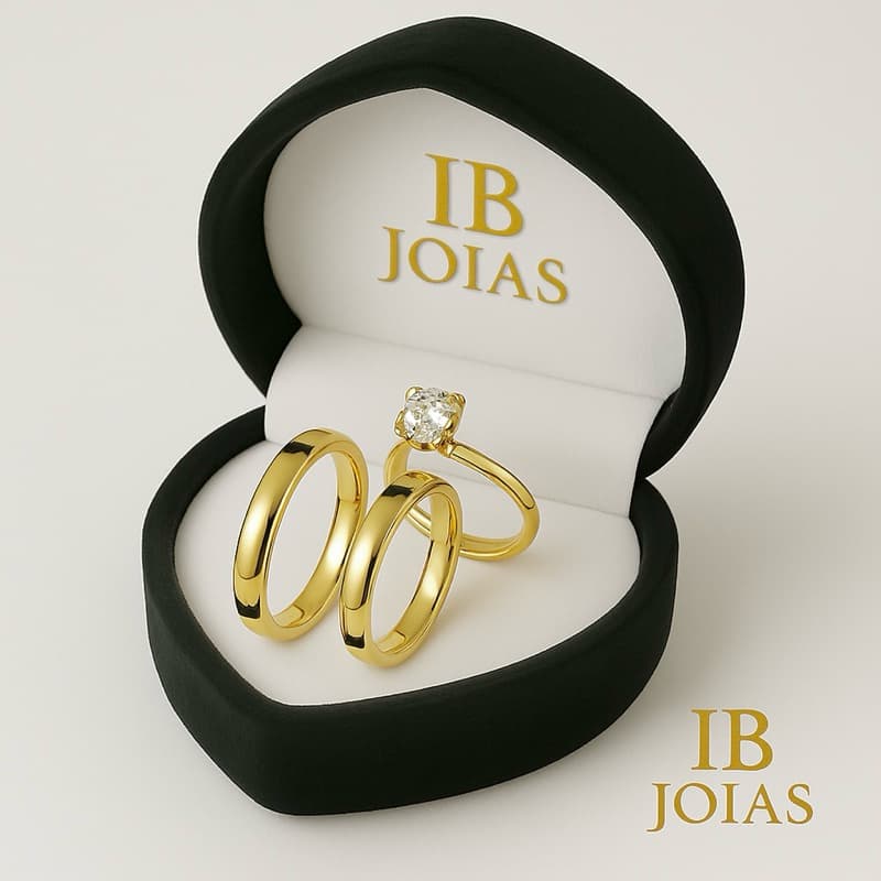 aliança lisa feminino masculino anel 100% Moeda Antiga  4mm casamento noivado cor de ouro 18k