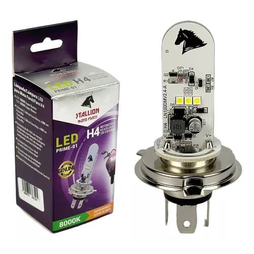 lâmpada moto h4 super led efeito xenon 8000k titan 125/150/160/cb 300/xre 300/xre 190/fazer/Lander