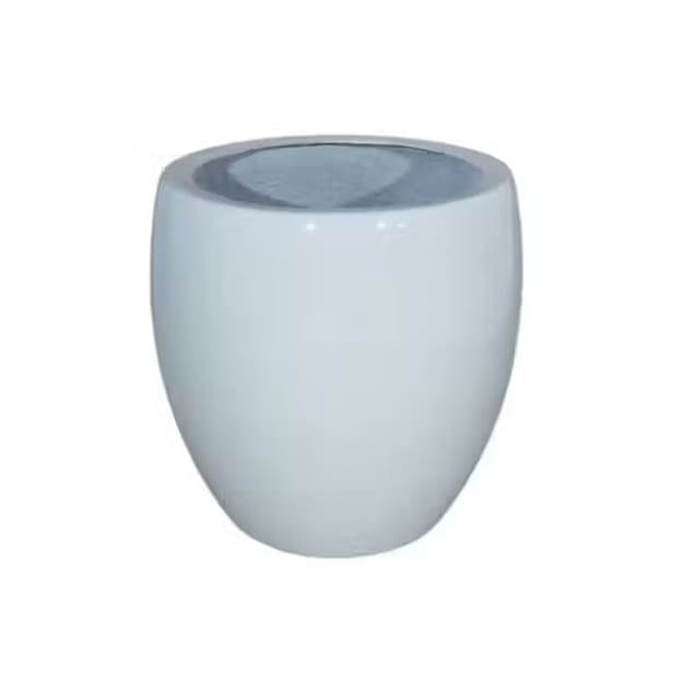 Decoração de casa Vaso em fibra de vidro Redondo e pequeno para plantas 30cm Pérola P
