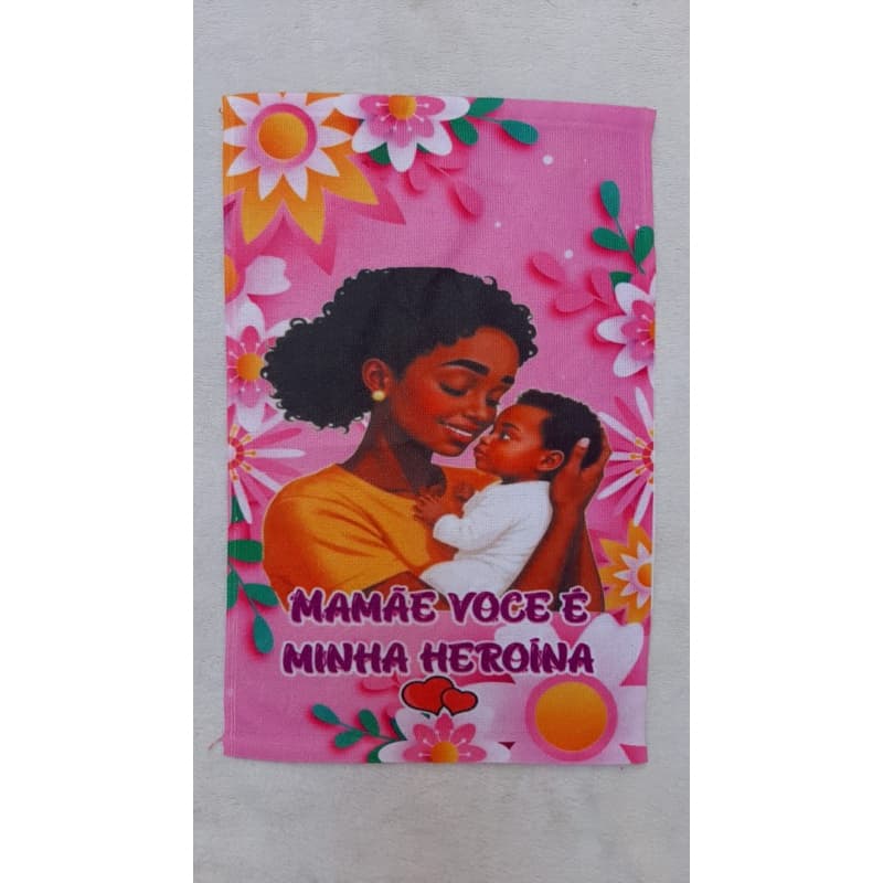 Toalha de banho Dia das Mães cores vivas estampas lindas