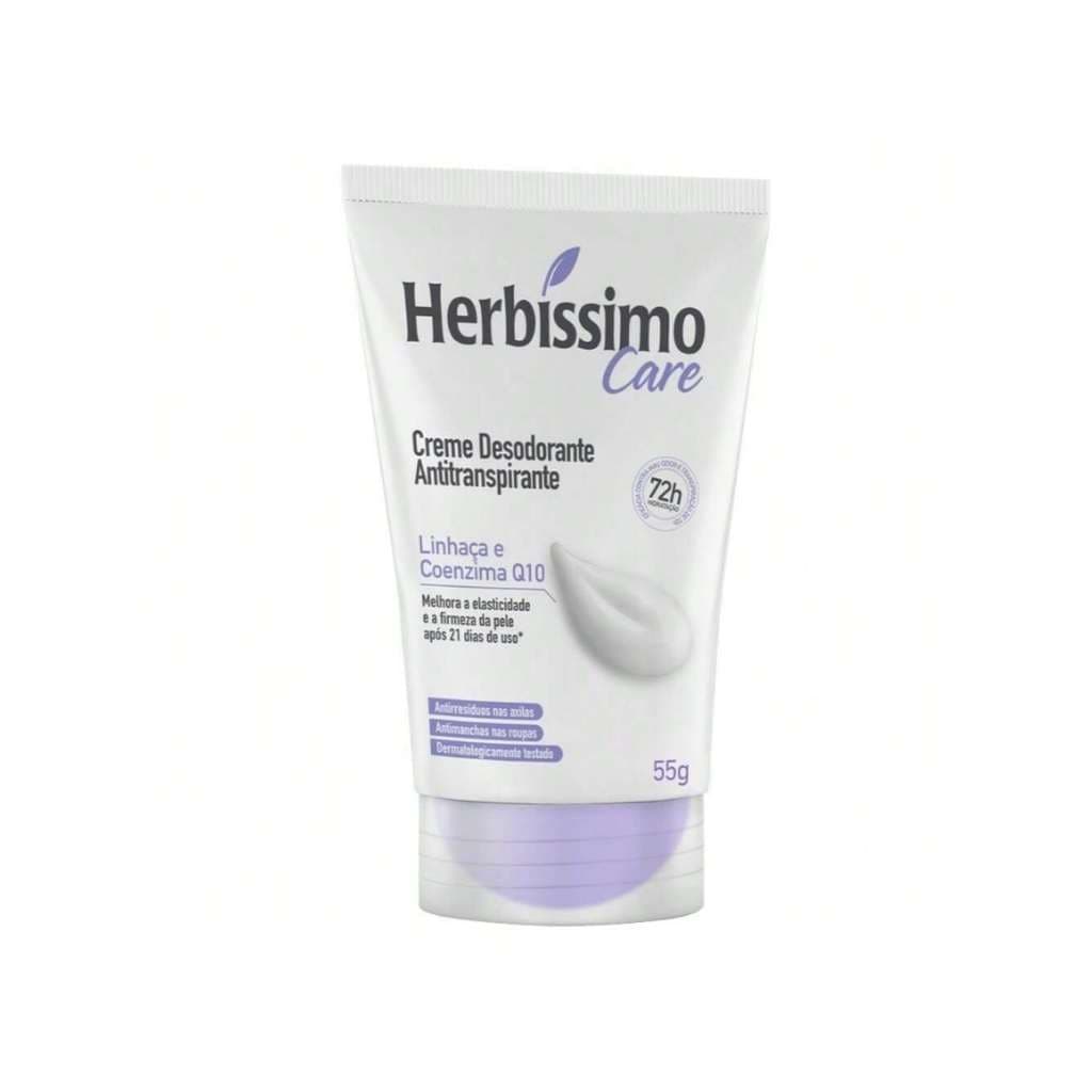 Creme Desodorante Antitranspirante Linhaca e Coenzima Q10 Bisnaga 55g