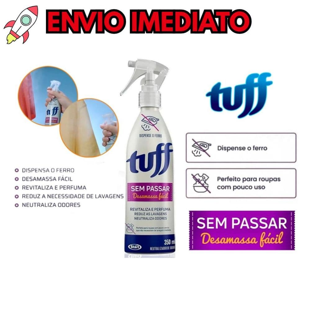 Tuff Sem Passar Desamassa Com Facilidade Prático Rápido Roupas Desamassadas E Perfumadas Spray