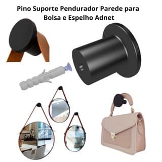Pino Suporte Pendurador Parede para Bolsa e Espelho Adnet
