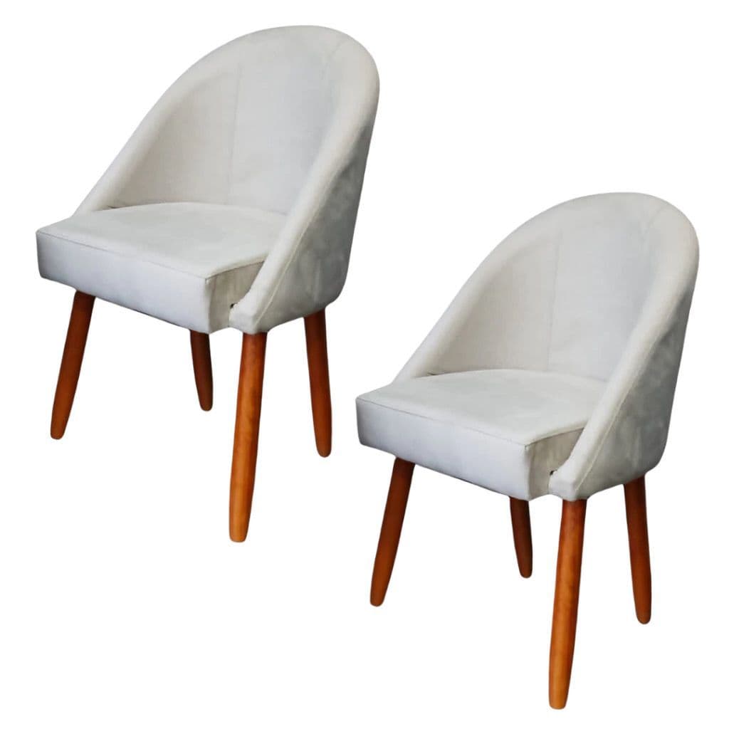 Kit com 2 Cadeiras Decorativa Luna Jantar Penteadeira Salão Recepção - Hs Encantu's