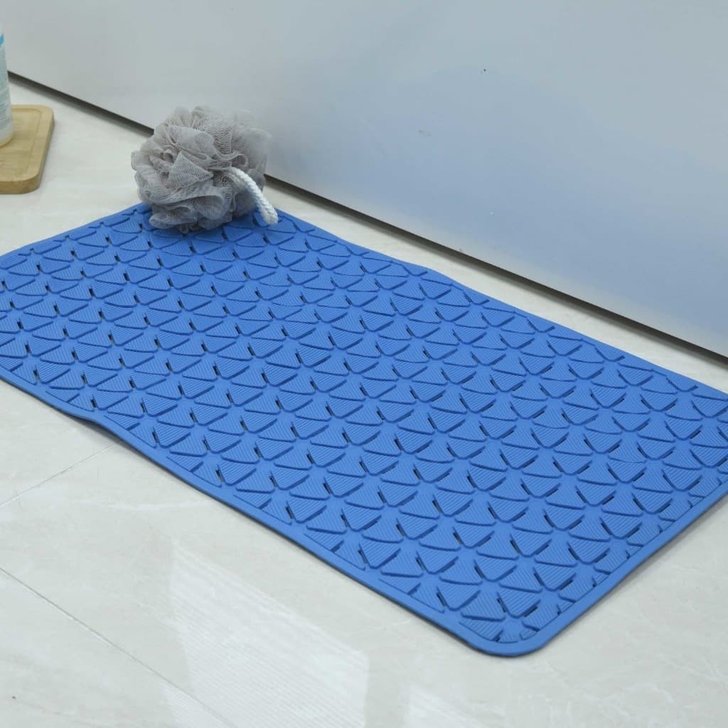 Tapete Box Cilicone de Banheiro Antiderrapante com Ventosa Estilo Moderno E Infantil Forma Retangulo