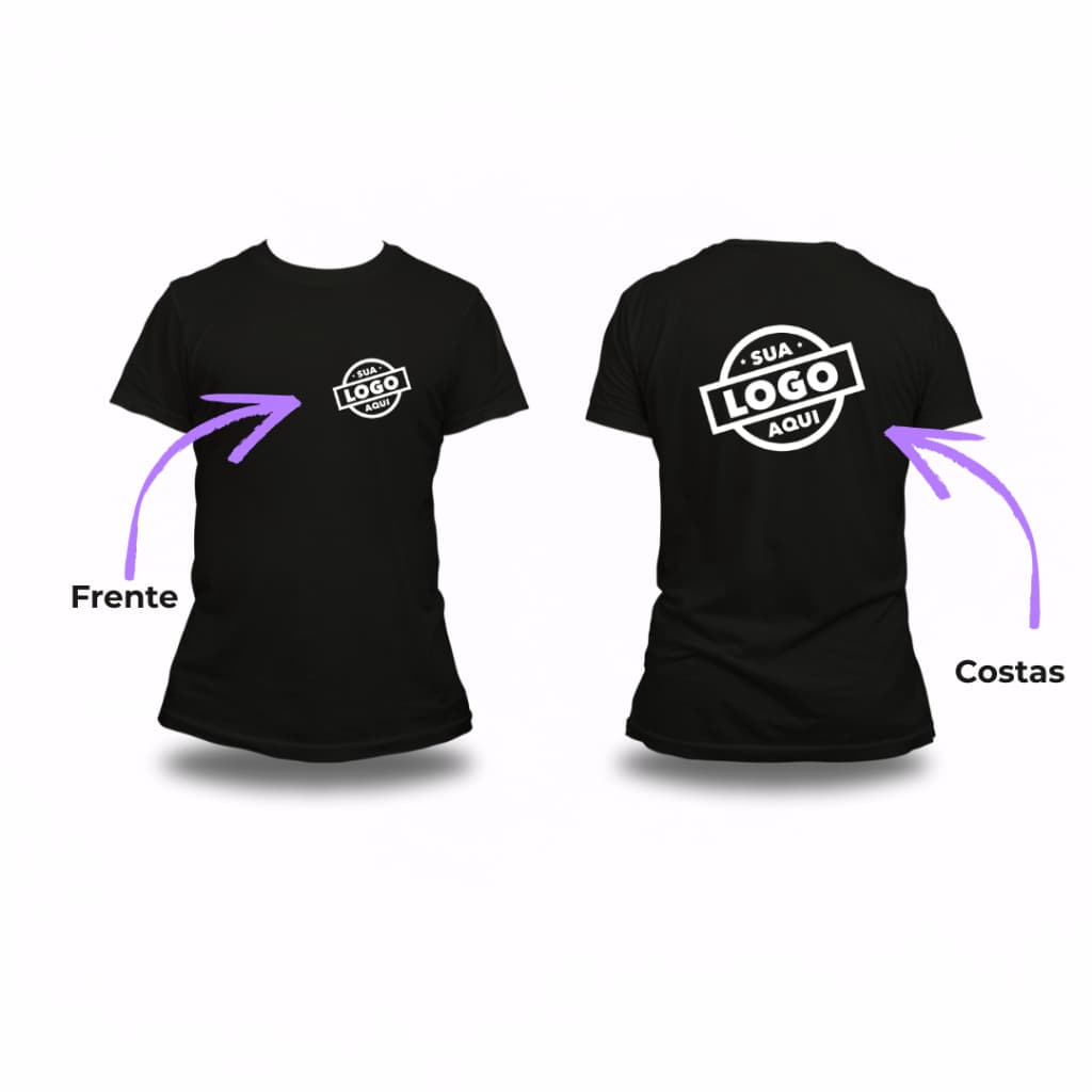Camiseta Personalizada Com Sua Logo Ou Estampa Preferida 100% Algodão